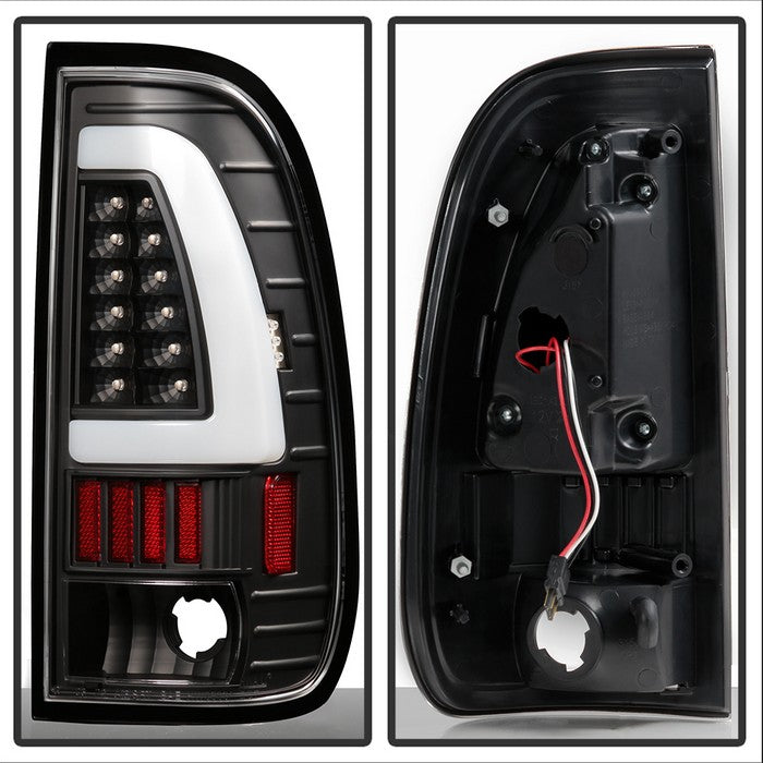SPYDER xTune Ford F150 Styleside 97-03 Light Bar LED Tail Lights - Black ALT-ON-FF15097-LBLED-BK 5082084