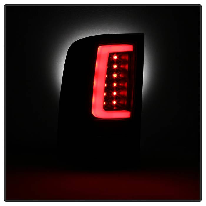 Spyder 07-13 GMC Sierra 1500 V2 Light Bar LED Tail Lights - Black (ALT-YD-GS07V2-LBLED-BK) 5084743