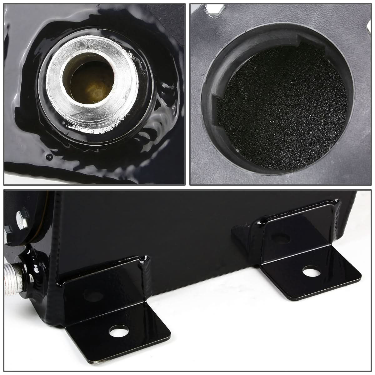 1-Gallon Aluminum Fuel Cell Gas Tank with Black Cap Bottom-Feed