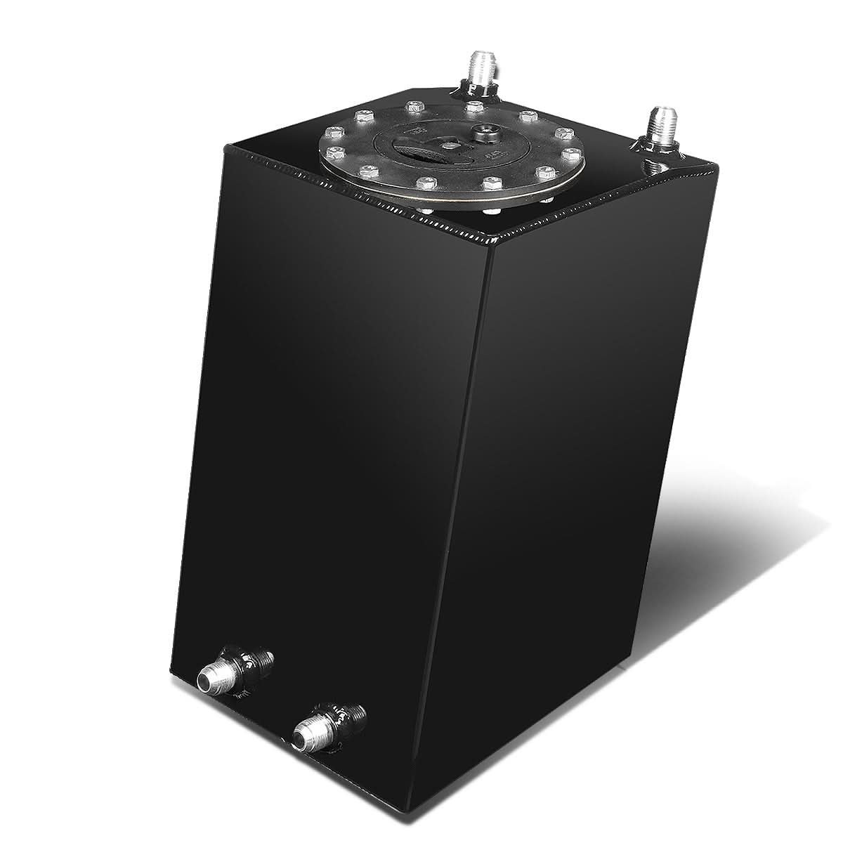 3 Gallon Aluminum Fuel Cell Gas Tank - Black with Bottom Feed