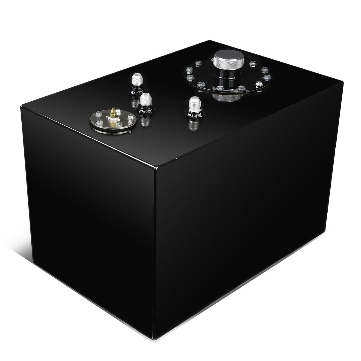 12 Gallon Aluminum Fuel Cell Gas Tank with Level Sender - Black