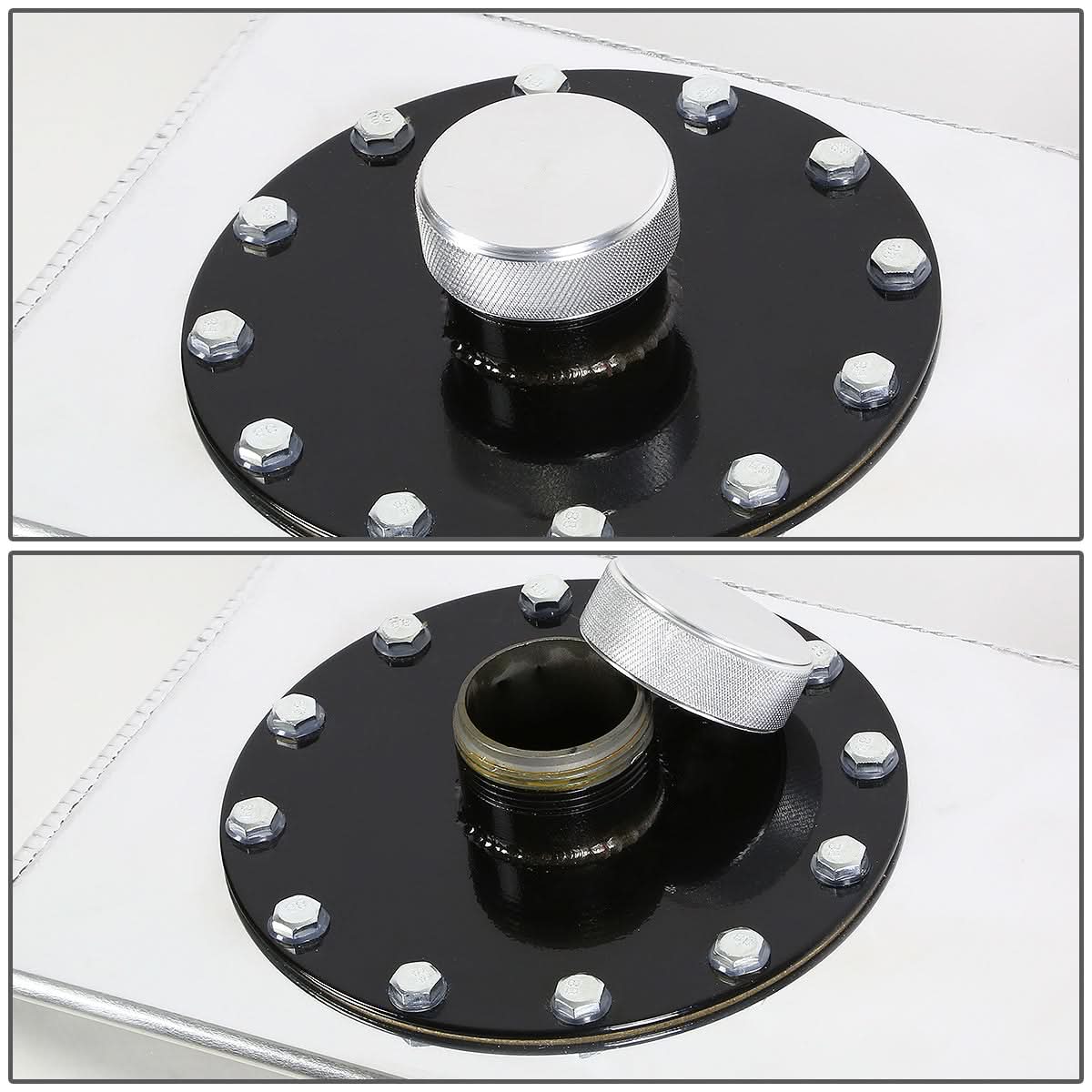 17 Gallon Aluminum Fuel Cell Gas Tank with Level Sender - Top Feed