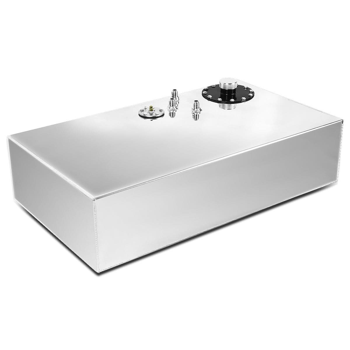 17 Gallon Aluminum Fuel Cell Gas Tank with Level Sender - Polished
