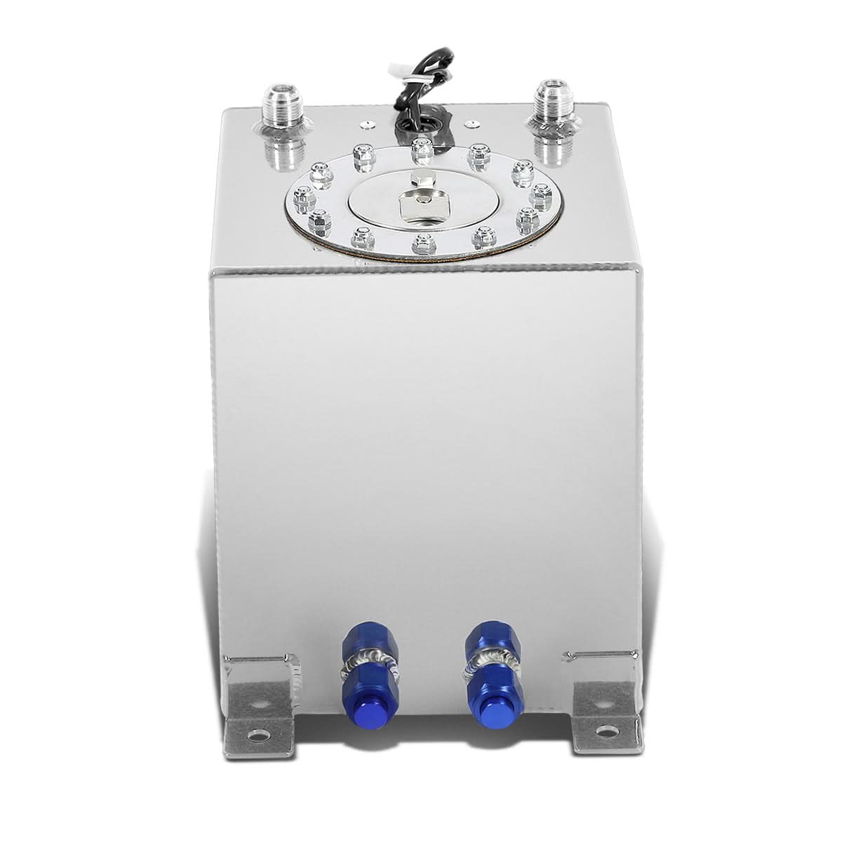 2.5 Gallon Aluminum Fuel Cell Gas Tank with Level Sender - Polished