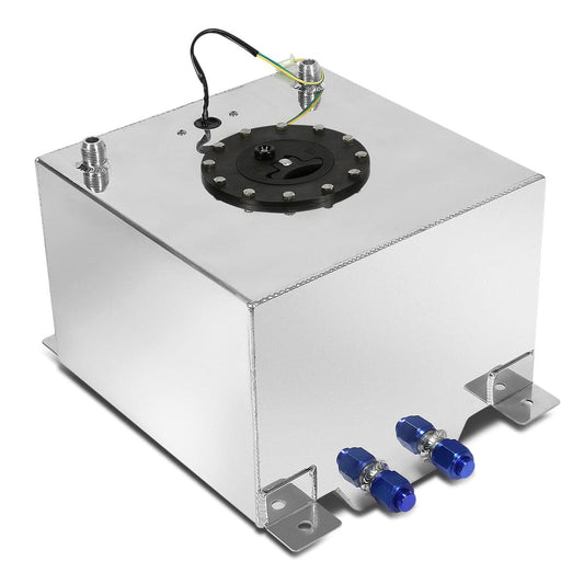 5 Gallon Aluminum Fuel Cell Gas Tank with Level Sender - Polished