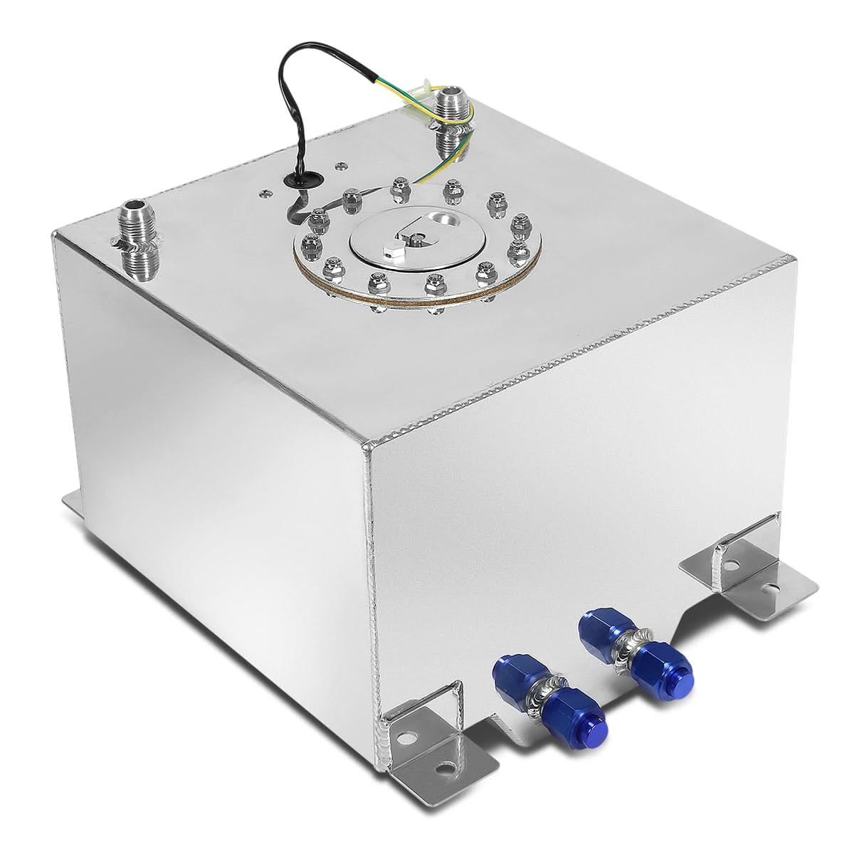 5 Gallon Aluminum Fuel Cell Gas Tank with Level Sender - Polished