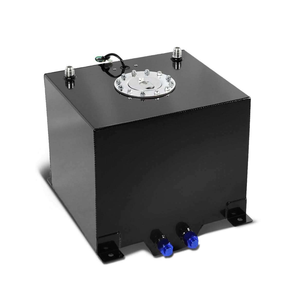 5 Gallon Aluminum Fuel Cell Gas Tank with Level Sender - Black