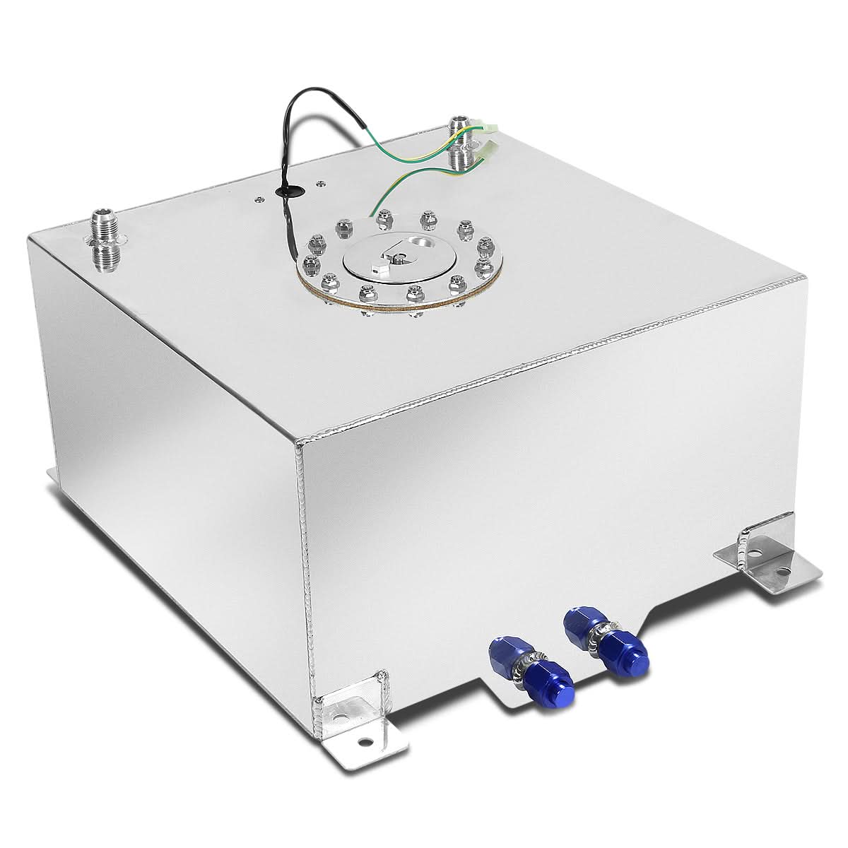15.5 Gallon Aluminum Fuel Cell Gas Tank with Level Sender - Polished