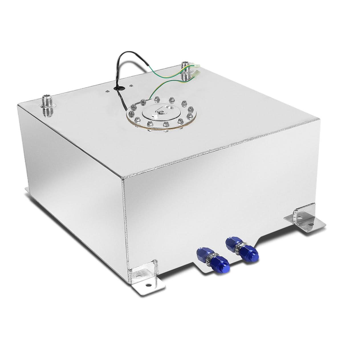 15 Gallon Aluminum Fuel Cell Gas Tank with Level Sender - Polished