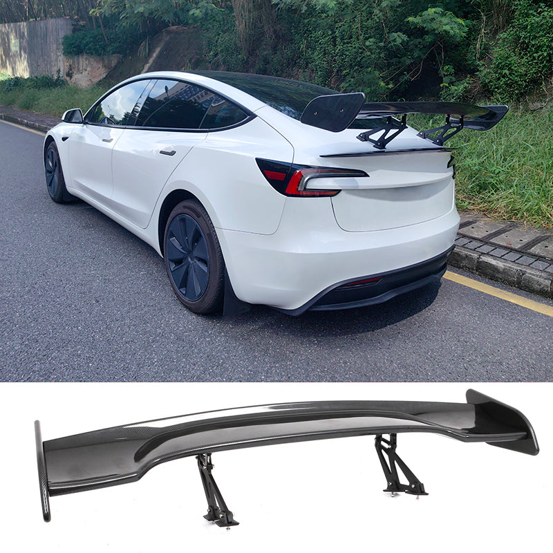 Universal JDM GT Style Carbon Fiber Print Trunk Spoiler Wing Lip ABS