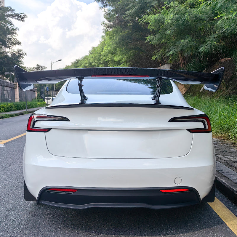 Universal JDM GT Style Carbon Fiber Print Trunk Spoiler ABS w/ Light