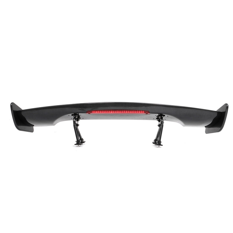 Universal JDM GT Style Carbon Fiber Print Trunk Spoiler ABS w/ Light