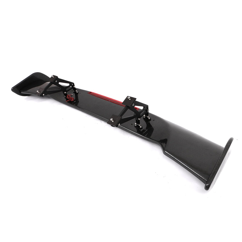 Universal JDM GT Style Carbon Fiber Print Trunk Spoiler ABS w/ Light