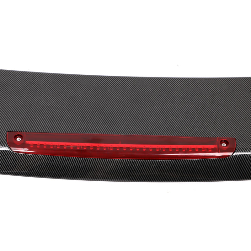 Universal JDM GT Style Carbon Fiber Print Trunk Spoiler ABS w/ Light