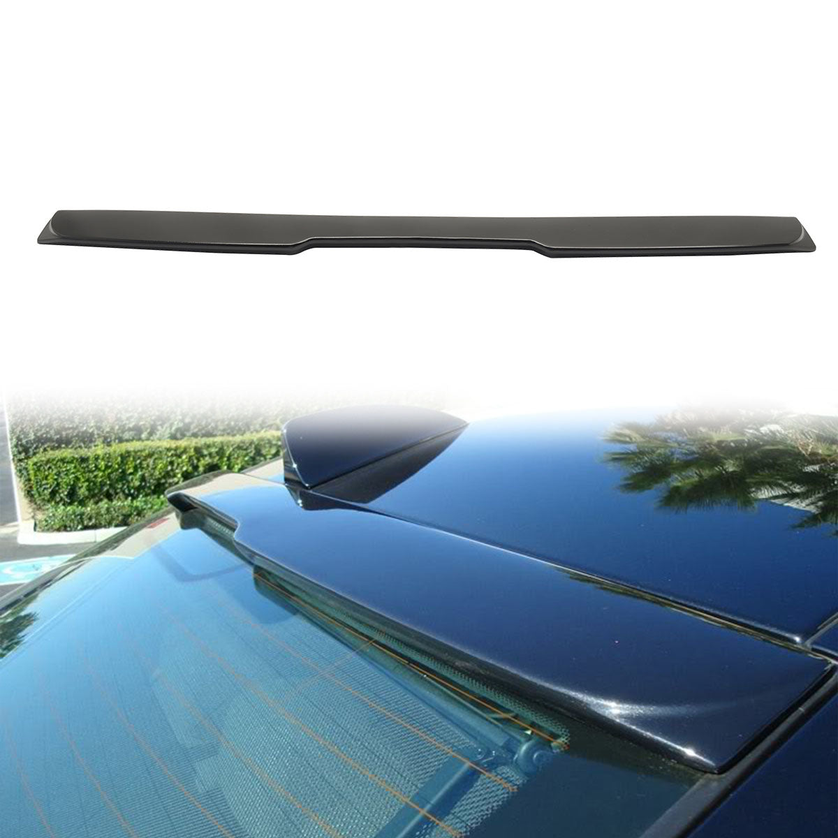 2004-2010 BMW E60 5 Series A Style Matte Black Roof Window Spoiler ABS