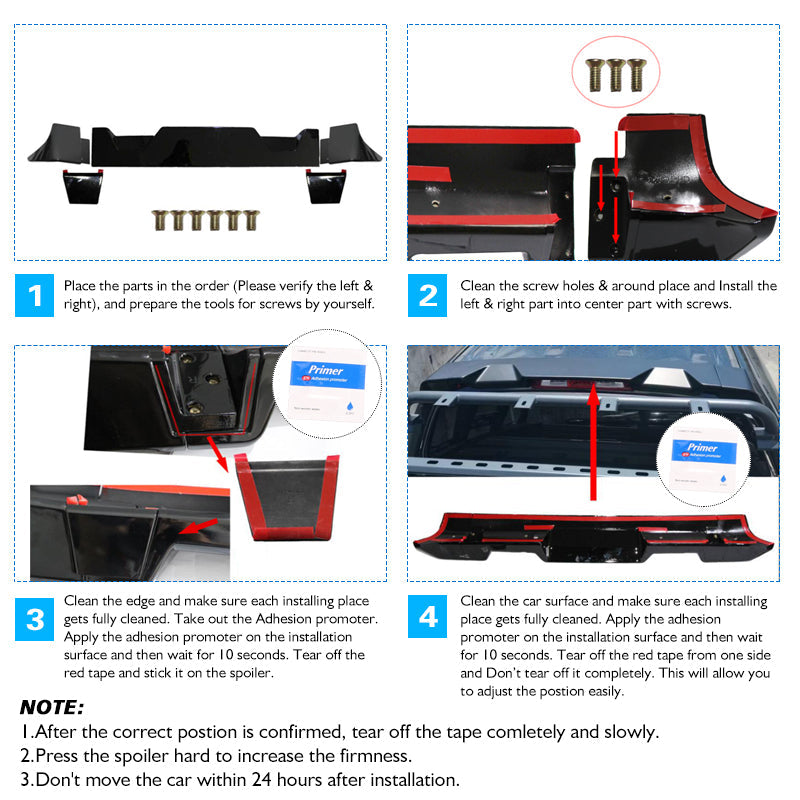 2013-2018 Ram 1500 All Cab & Bed Size IKON Style ABS Roof Spoiler