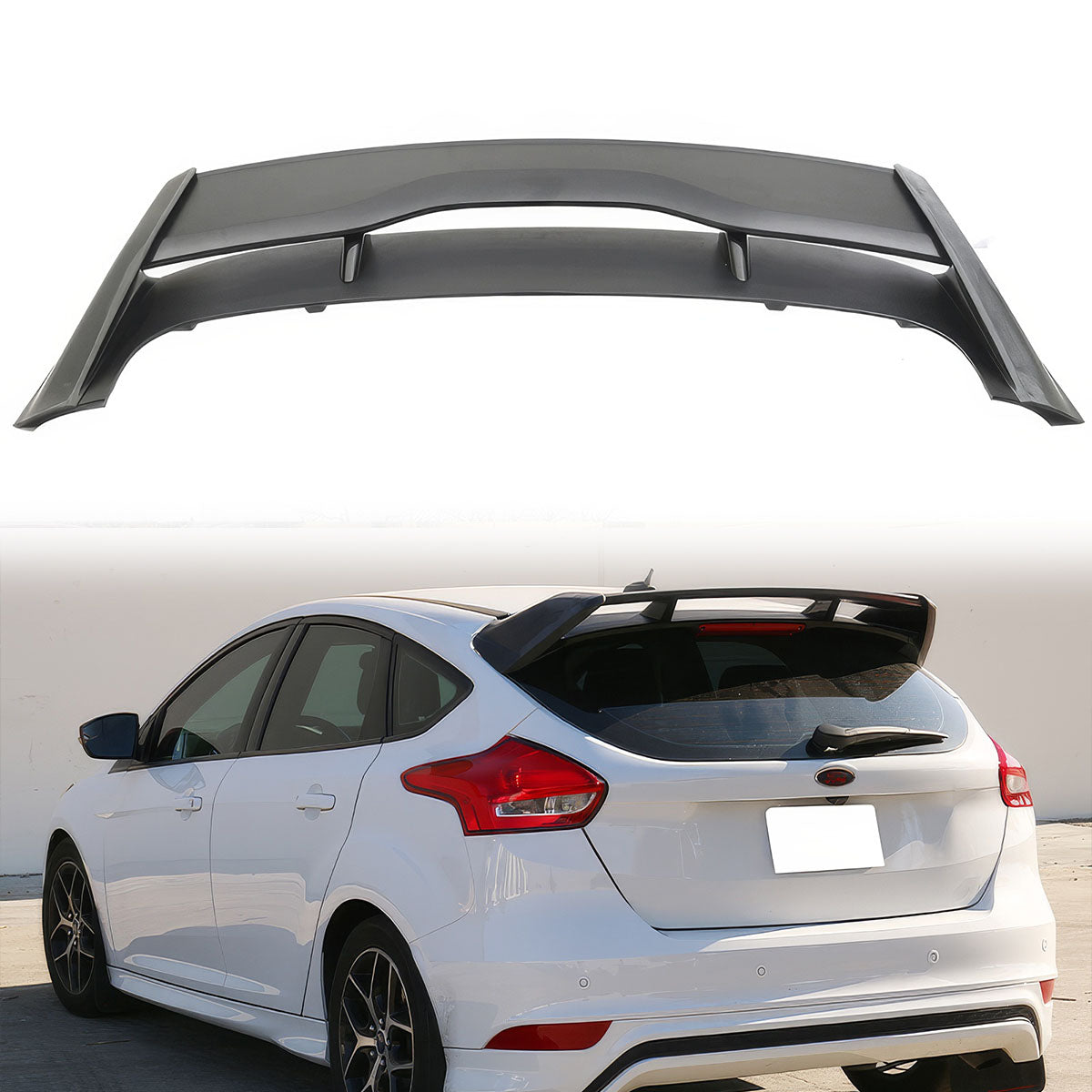 2012-2018 Ford Focus MK3 Hatchback RS Painted Rear Roof Spoiler Wing