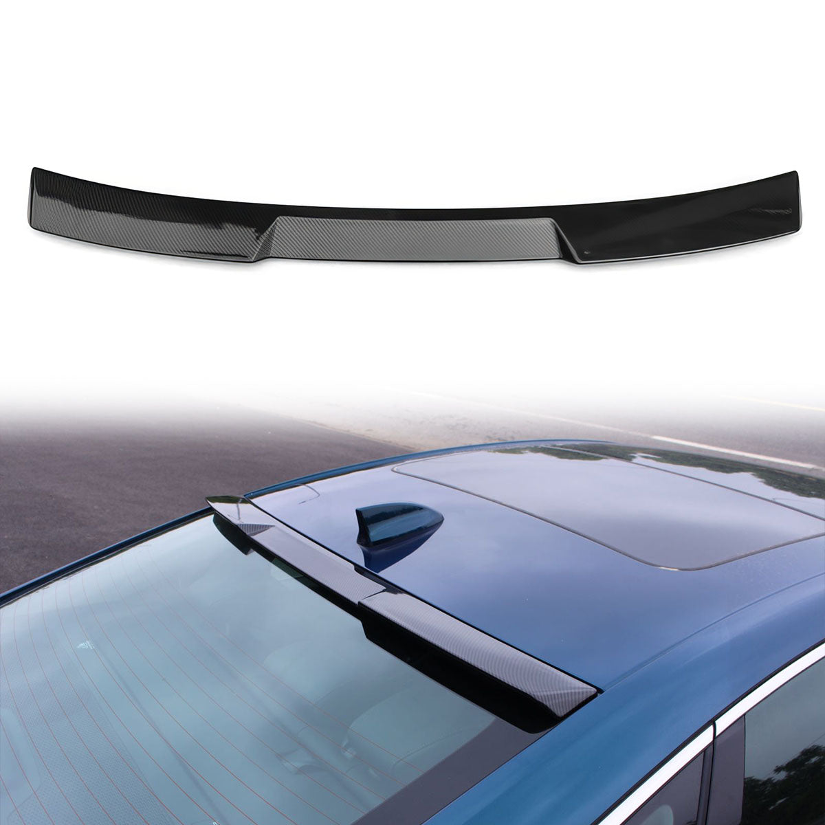 2023-2025 Honda Accord 11th Roof Spoiler Black Window Visor ABS
