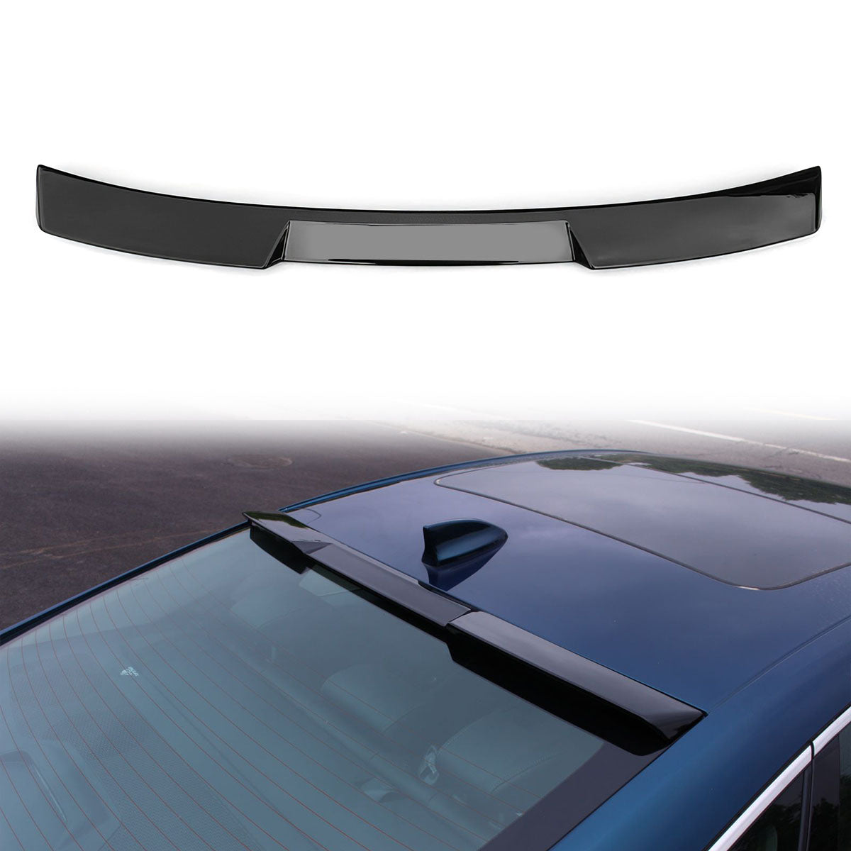 2023-2025 Honda Accord 11th Roof Spoiler Black Window Visor ABS