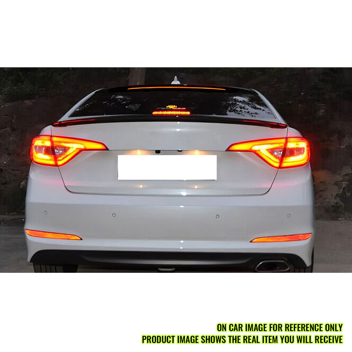 2015-2017 Hyundai Sonata Painted ABS Roof Spoiler W/ LED Light Bar