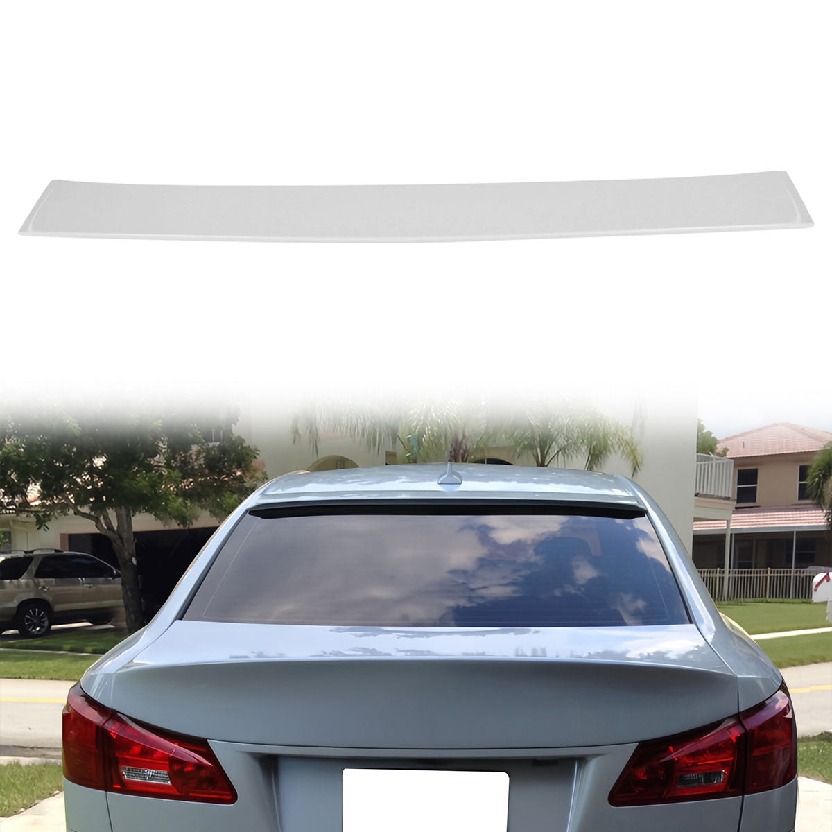 2006-2013 Lexus 2nd Gen IS250 Sedan Unpainted Gray Roof Spoiler ABS