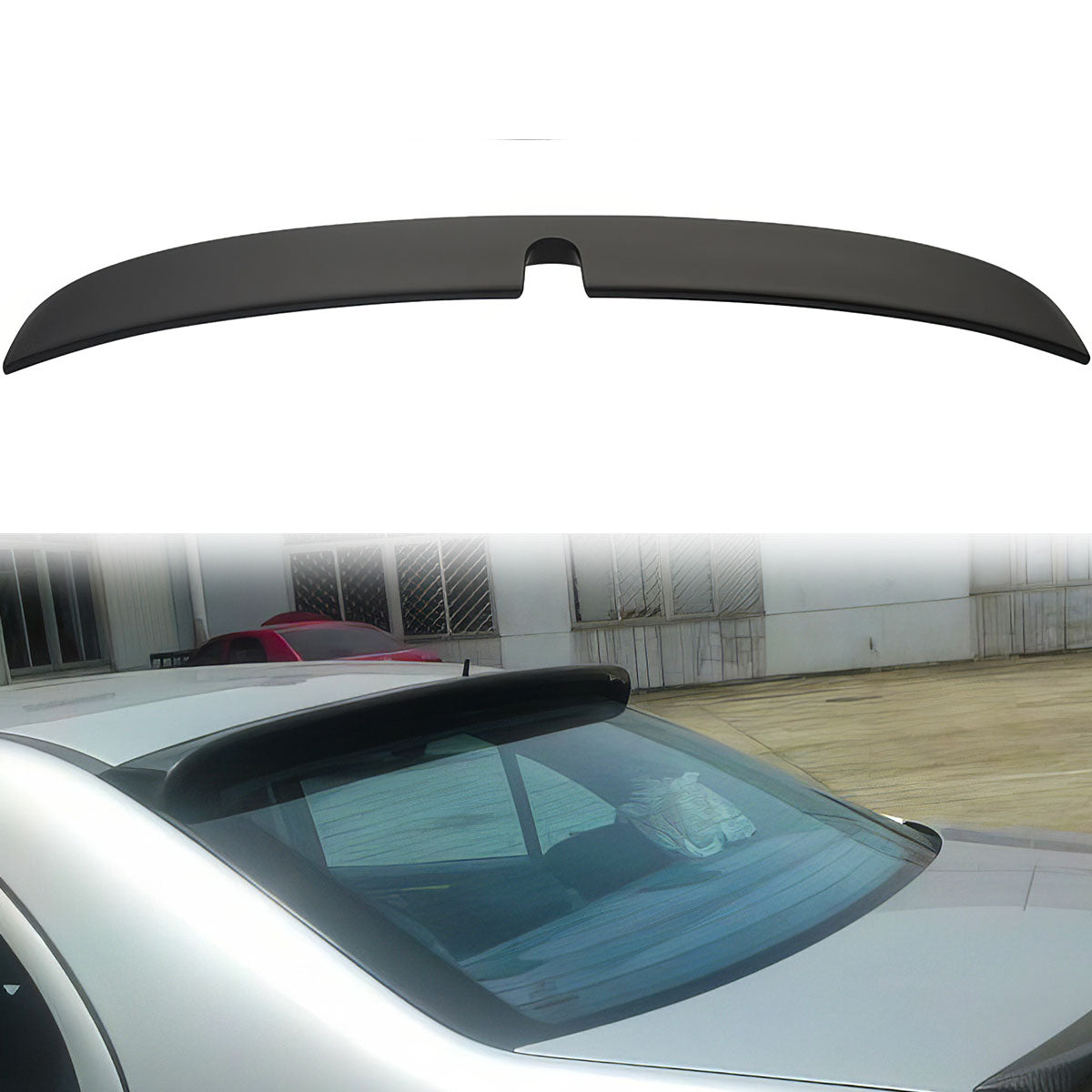 2001-2007 Benz W203 C-Class L Style Matte Black Roof Spoiler Wing ABS