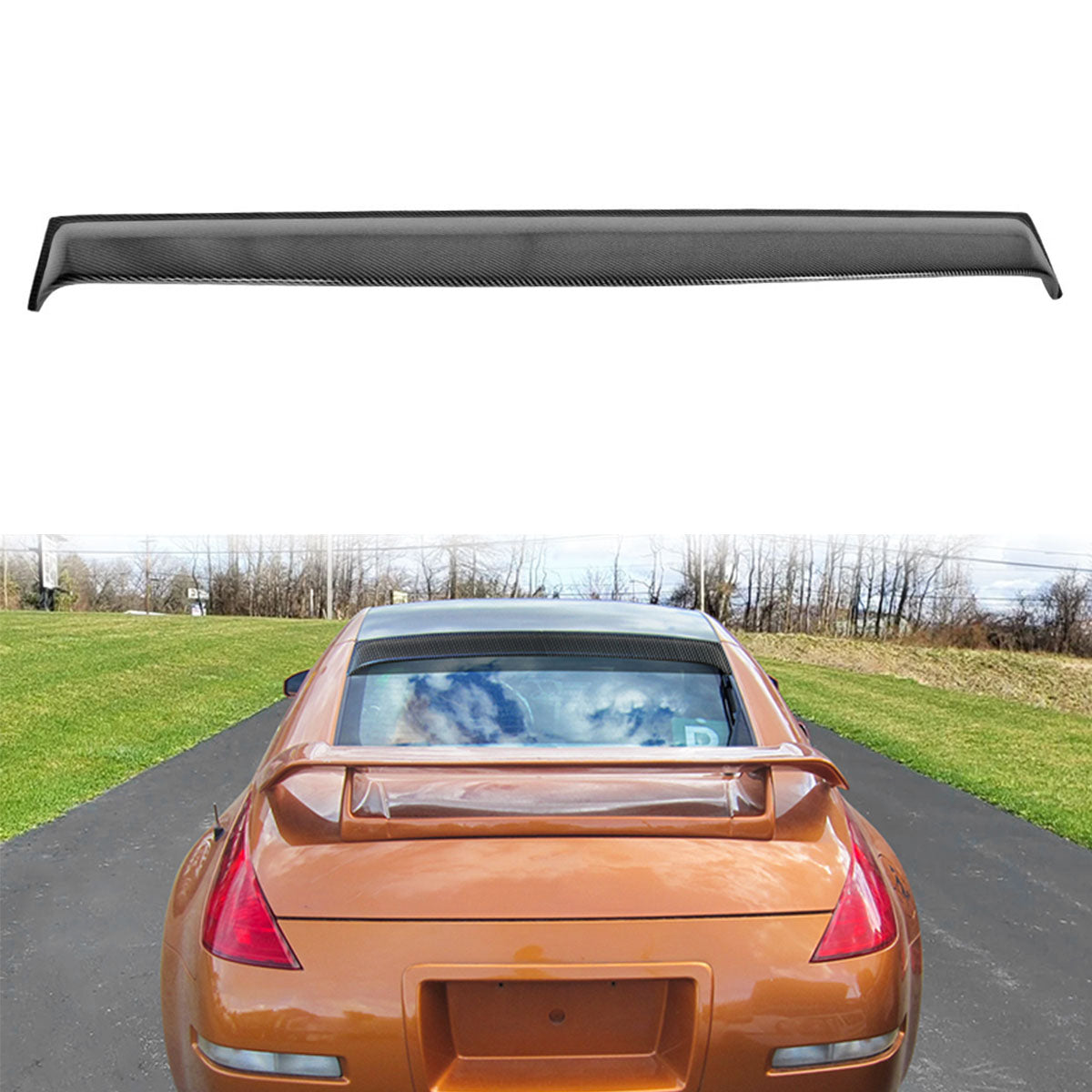 2003-2008 Nissan 350Z Coupe Rear Window Visor Roof Spoiler Wing PP