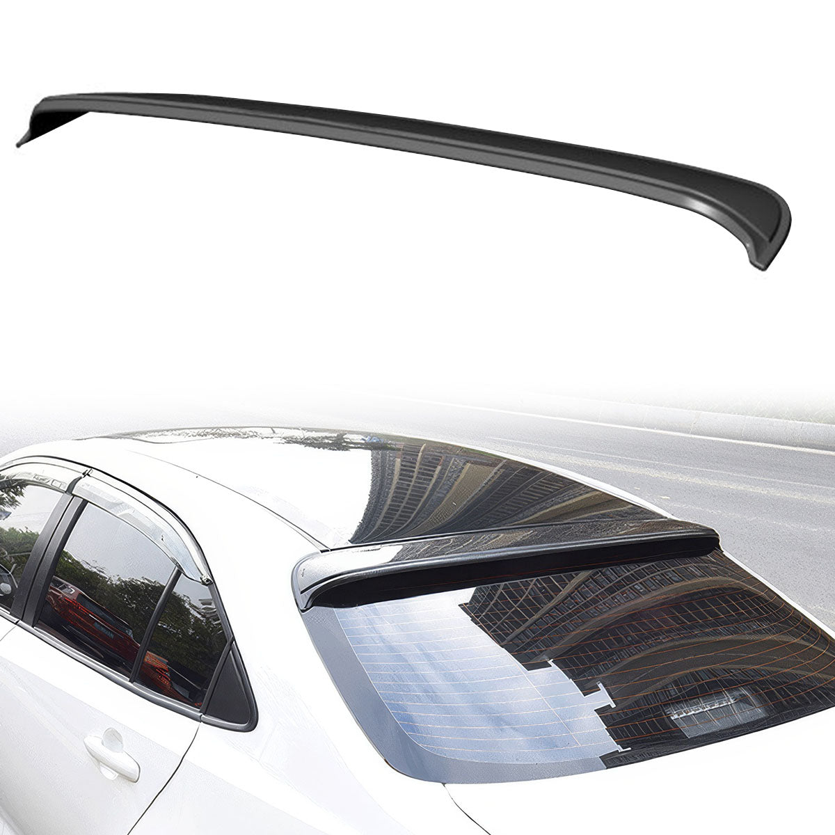 2020-2025 Toyota Corolla Matte Black Window Visor Roof Spoiler PP