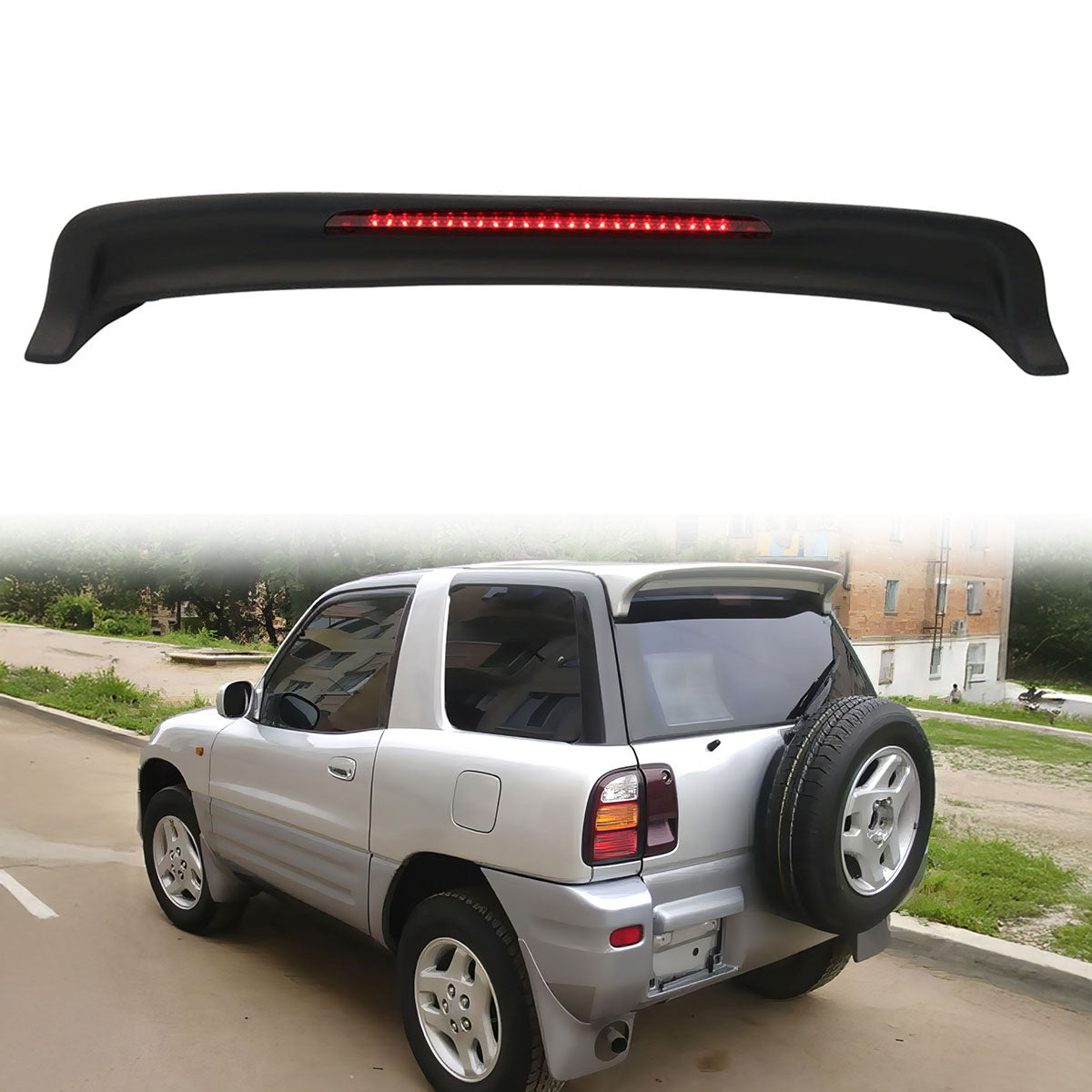 Fits 09-13 Toyota Corolla S LE XLE XRS ABS Rear Roof Spoiler Unblack