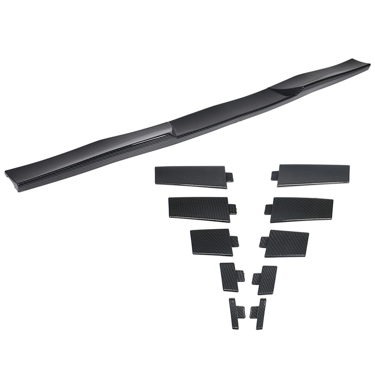 Universal Fitment Carbon Fiber Print Adjustable Rear Roof Spoiler ABS