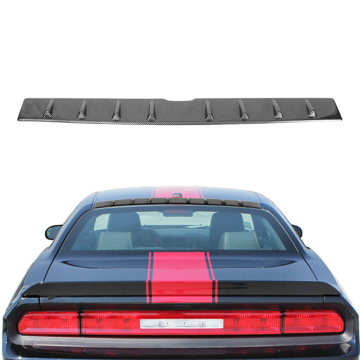 2008-2023 Dodge Challenger IKON Style Shark Fin Roof Vane Spoiler Wing