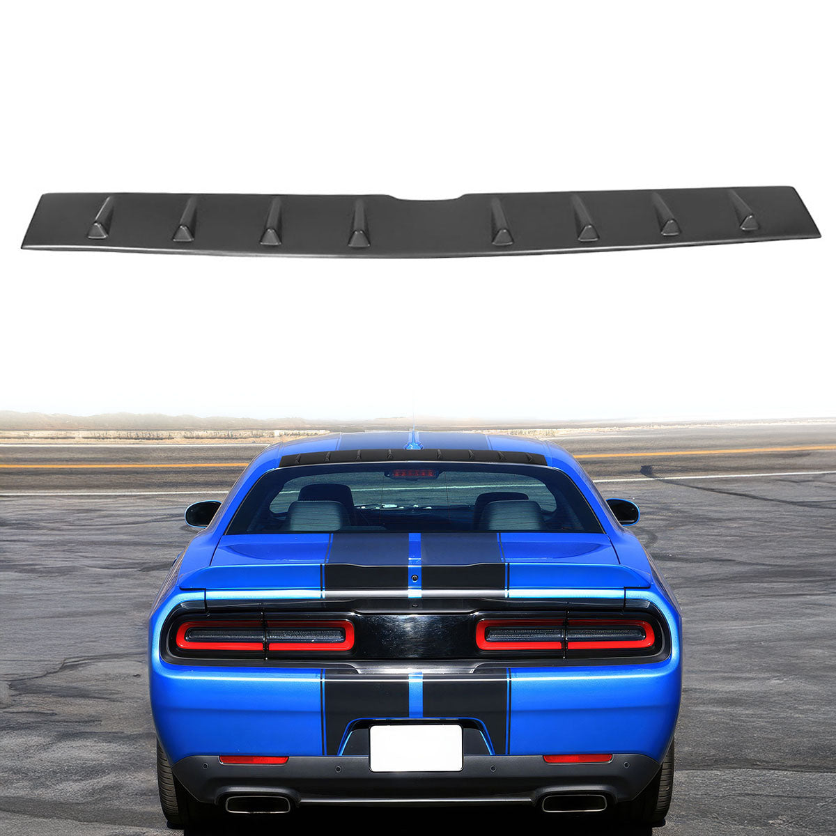 2008-2023 Dodge Challenger IKON Style Shark Fin Roof Vane Spoiler Wing