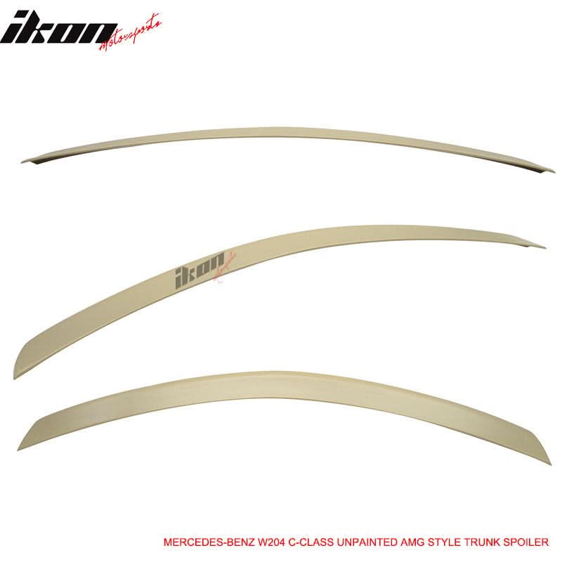 2008-2014 Benz C-Class W204 AMG Style Unpainted Trunk Spoiler Wing ABS