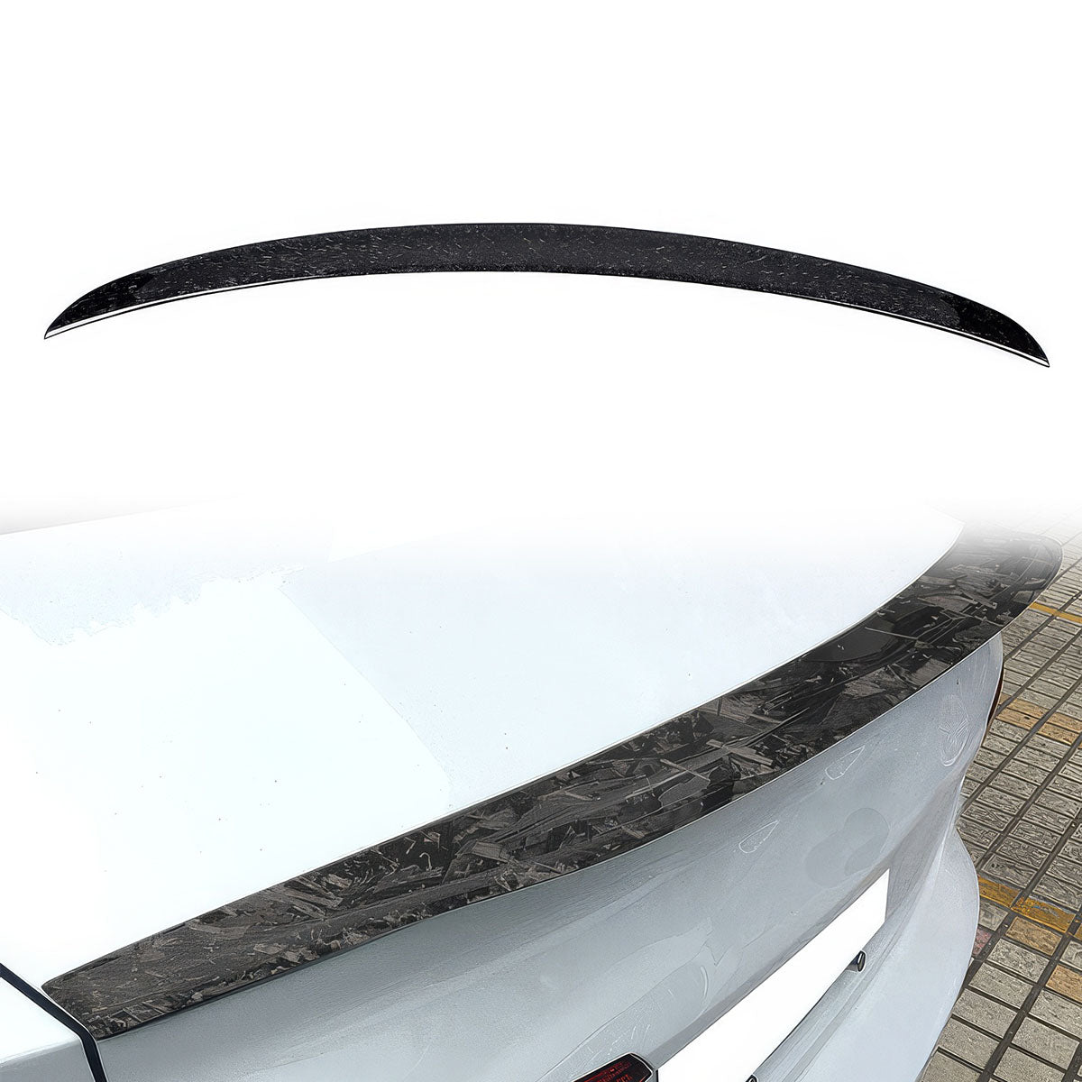 2017-2022 Audi A4 B9 S4 Style Forged Carbon Fiber Trunk Spoiler Wing