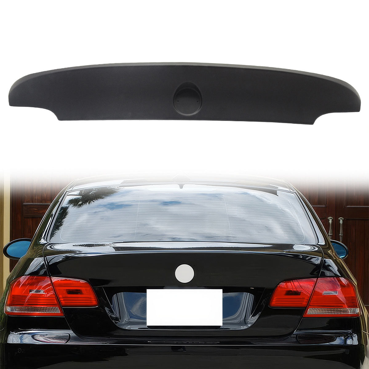 2007-2013 BMW E92 3 Series Coupe CSL Matte Black Rear Spoiler Wing ABS