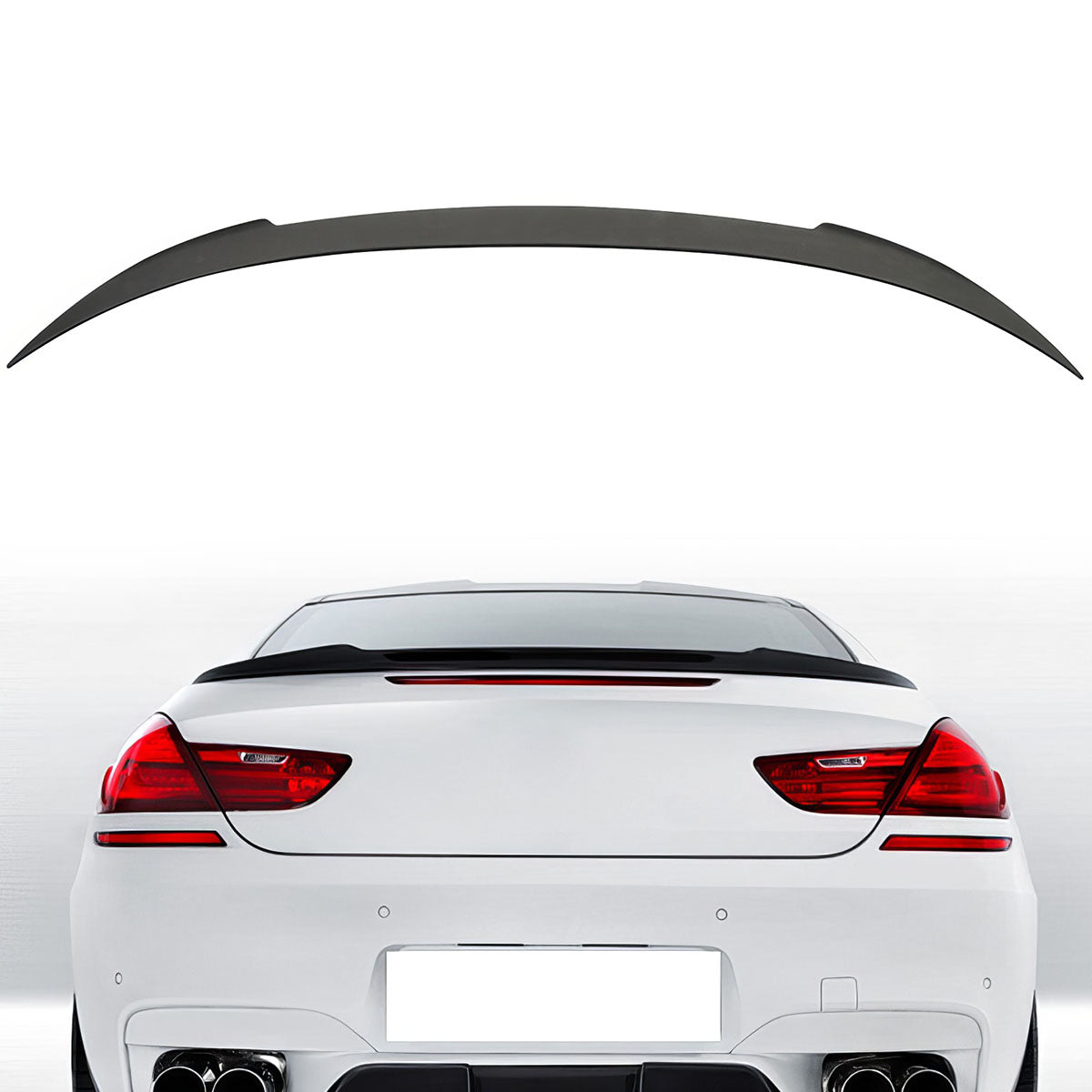 2012-2019 BMW F13 M6 Coupe V Style Matte Black Rear Spoiler Wing
