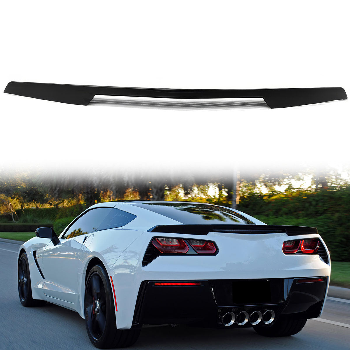 2014-2019 Chevrolet Corvette C7 Painted ABS Rear Trunk Spoiler Wing