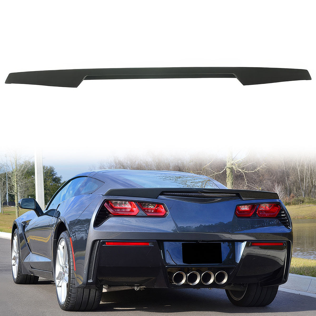 2014-2019 Chevrolet Corvette C7 Painted ABS Rear Trunk Spoiler Wing