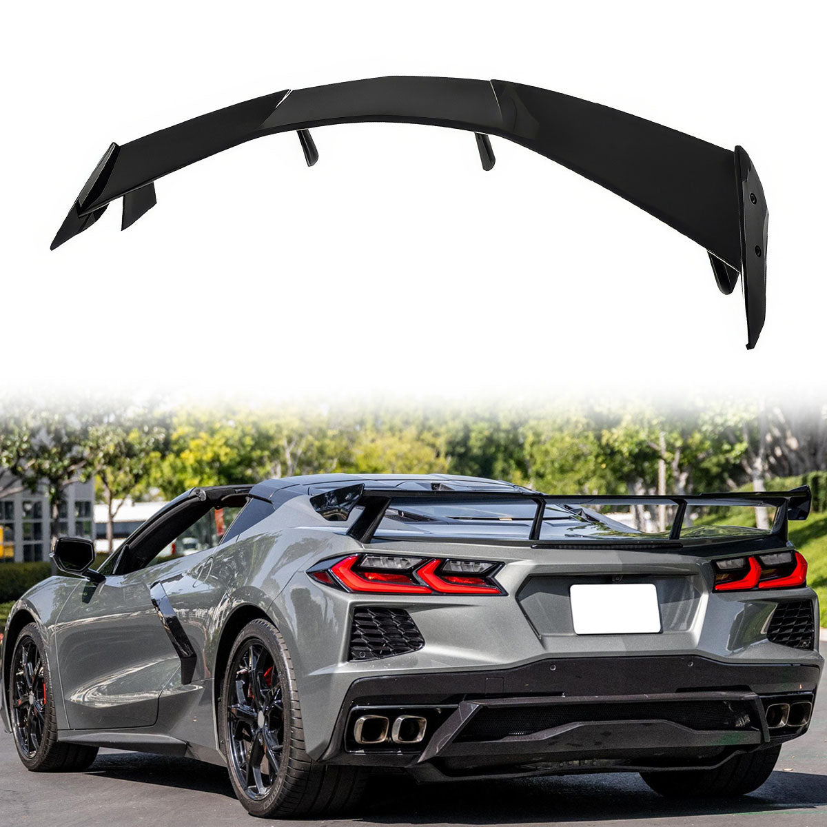 2020-2025 Chevy Corvette High Wing Trunk Spoiler Wing ABS
