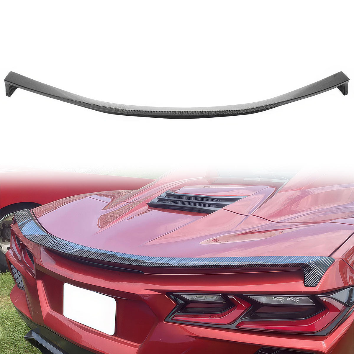 2020-2025 Chevy Corvette Z51 Low Profile Trunk Rear Spoiler ABS