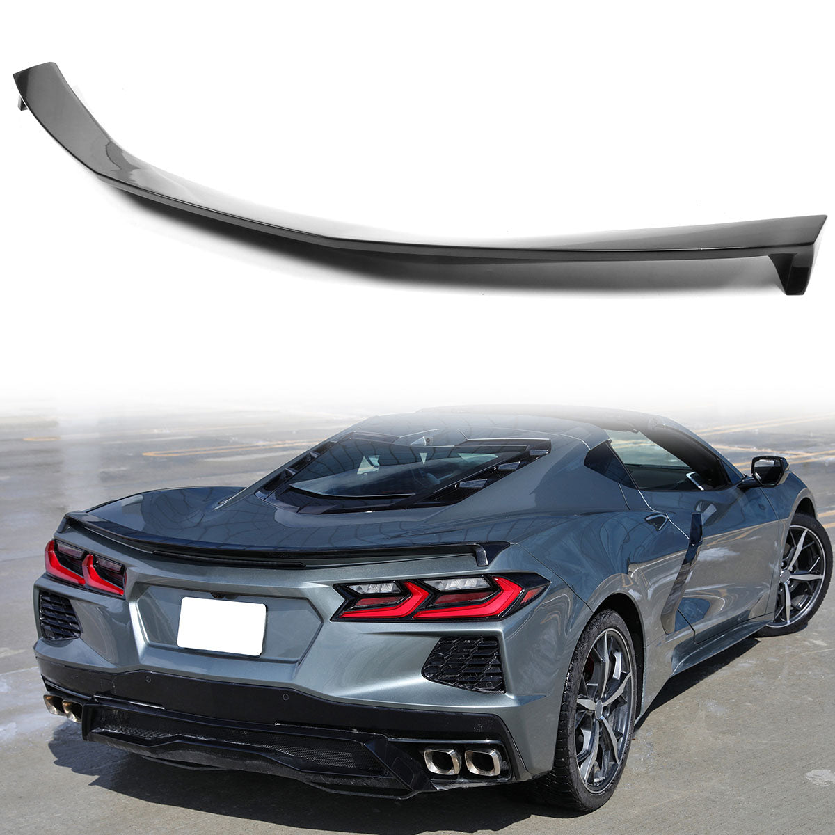 2020-2025 Chevy Corvette Z51 Low Profile Trunk Rear Spoiler ABS