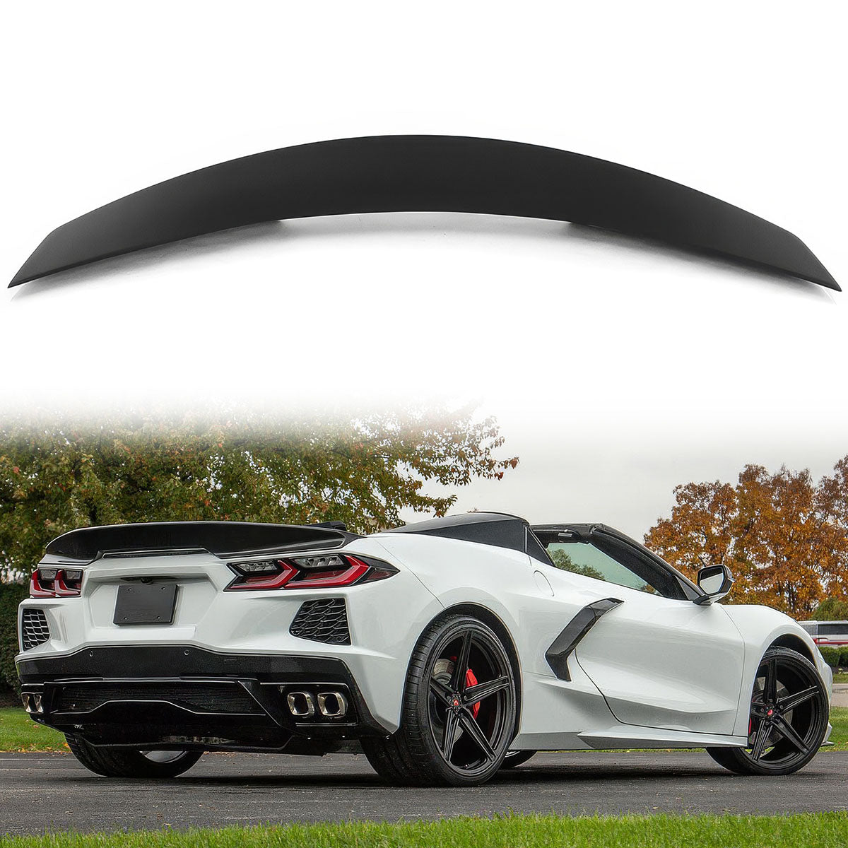 2020-2025 Chevy Corvette RSC 2-Door Matte Black Rear Spoiler ABS