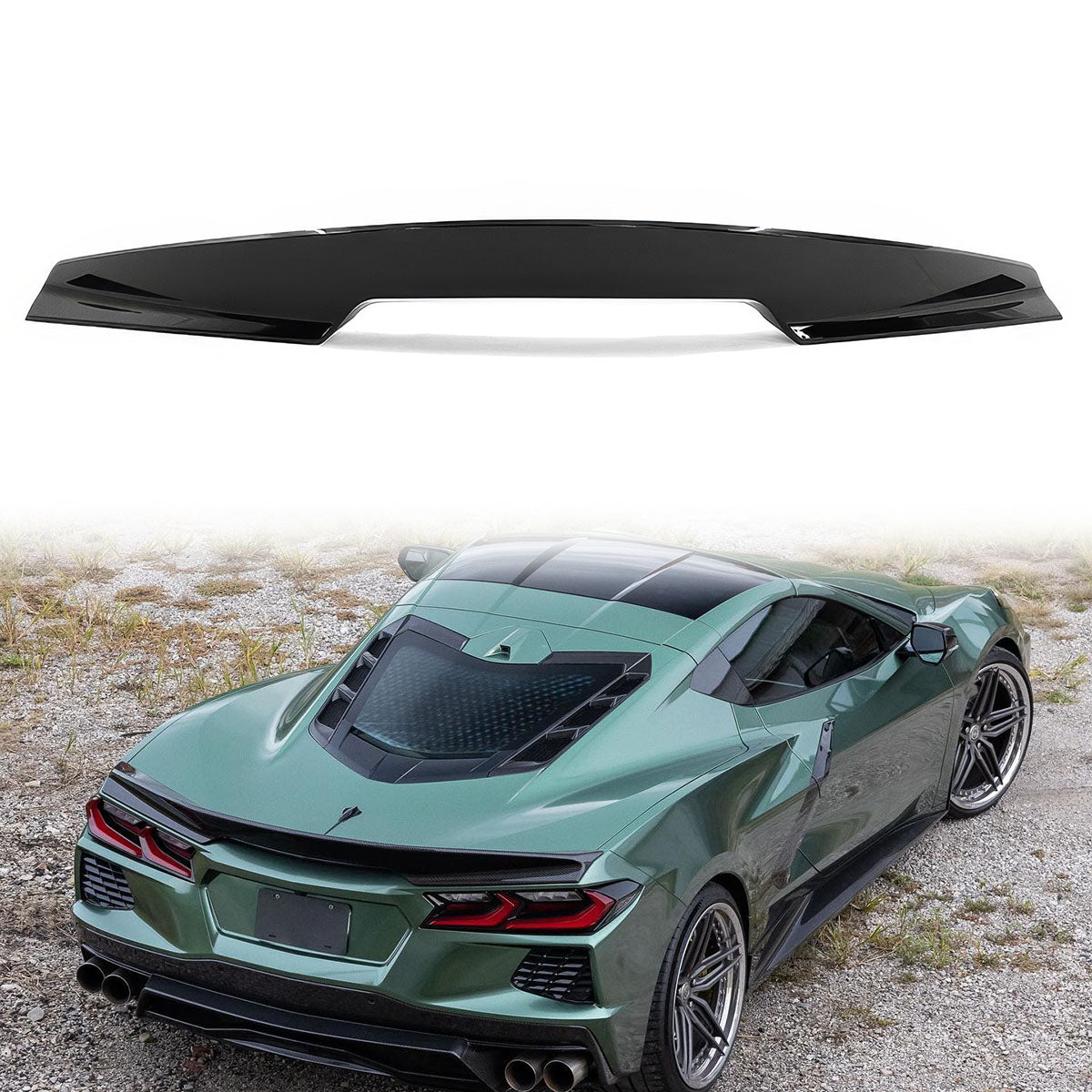 2020-2025 Chevy Corvette RSC 2-Door Matte Black Rear Spoiler ABS