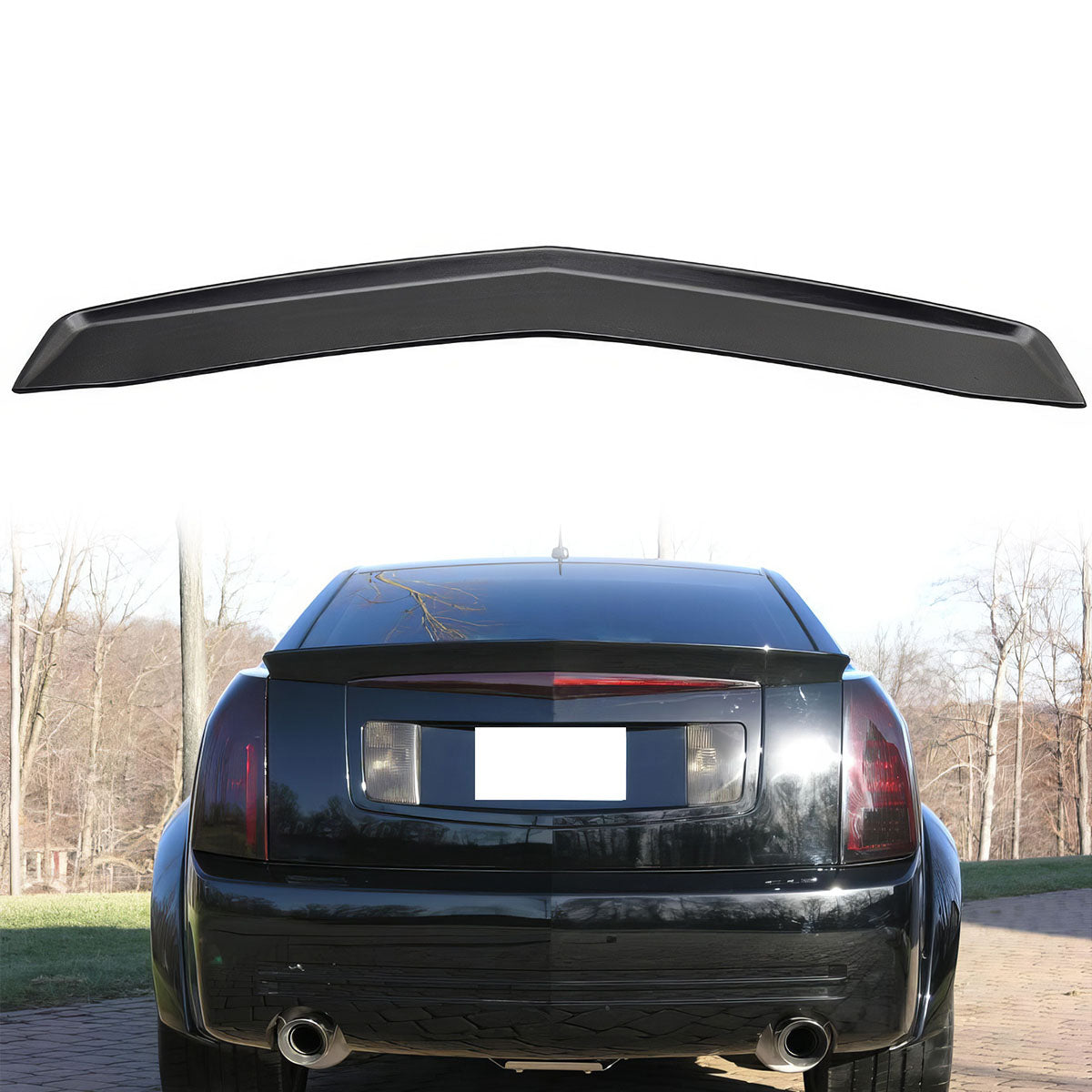 2003-2007 Cadillac CTS Sedan Painted Color ABS Rear Trunk Spoiler Wing