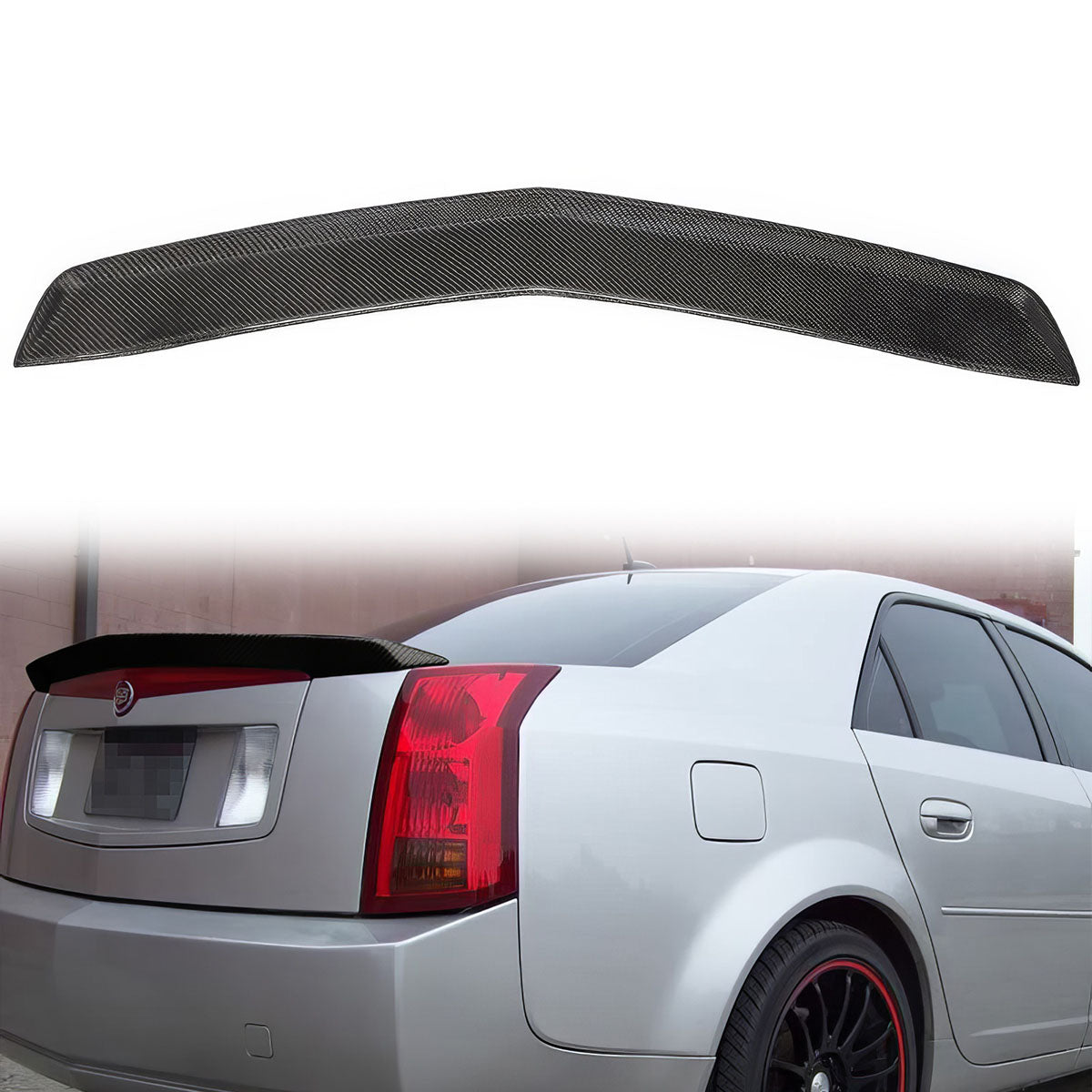 Rear Spoiler for 03-07 Cadillac CTS Sedan OE Carbon Fiber Spoiler Wing