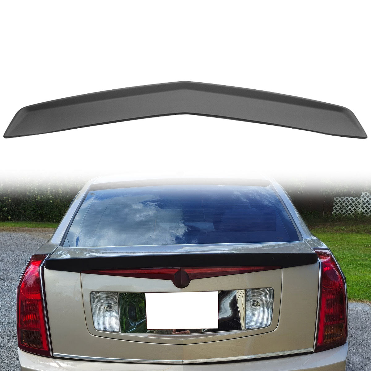 2003-2007 Cadillac CTS Sedan Painted Color ABS Rear Trunk Spoiler Wing