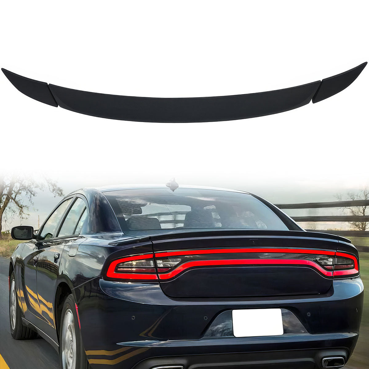 2015-2023 Dodge Charger OEM Style Painted Rear Trunk Spoiler Wing ABS