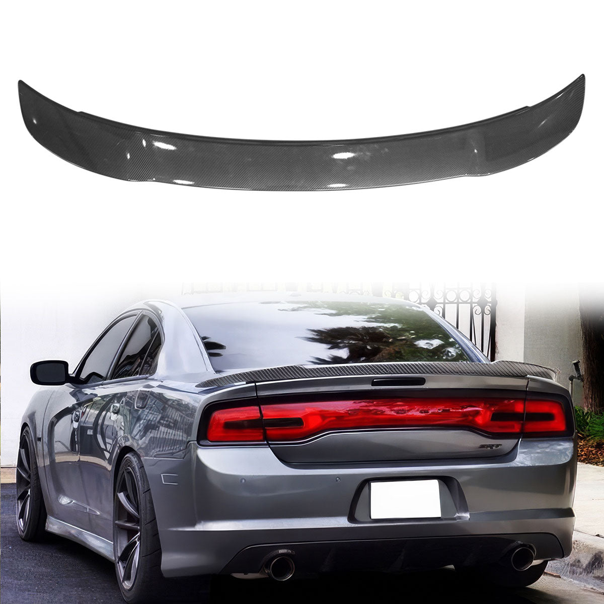 2015-2023 Dodge Charger SRT Style Rear Trunk Spoiler Wing Painted ABS