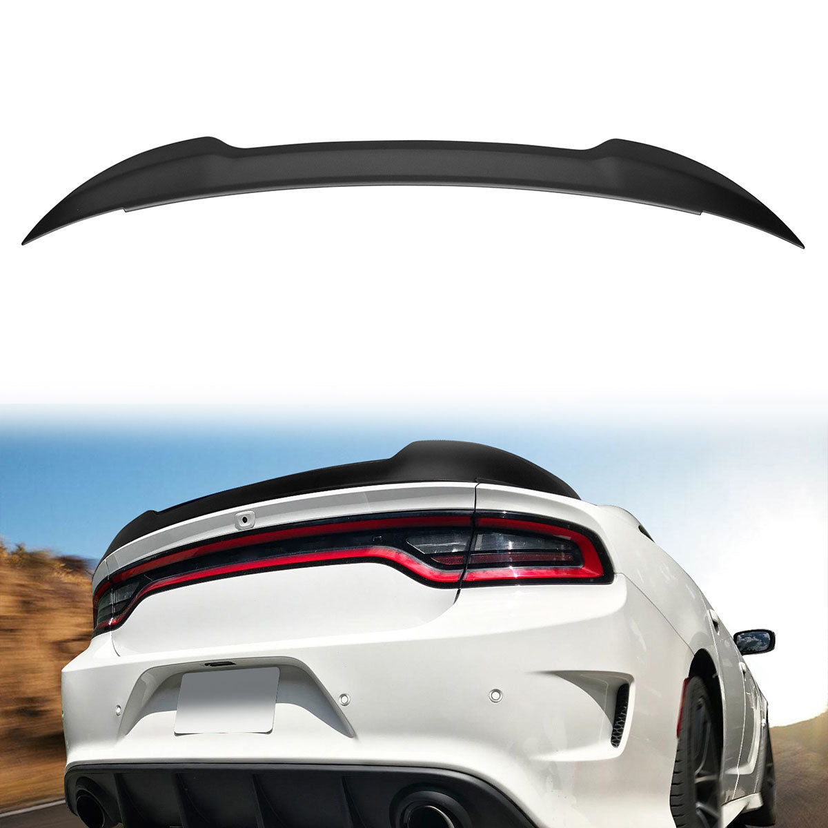 2011-2023 Dodge Charger V3 Style Rear Trunk Spoiler Wing ABS