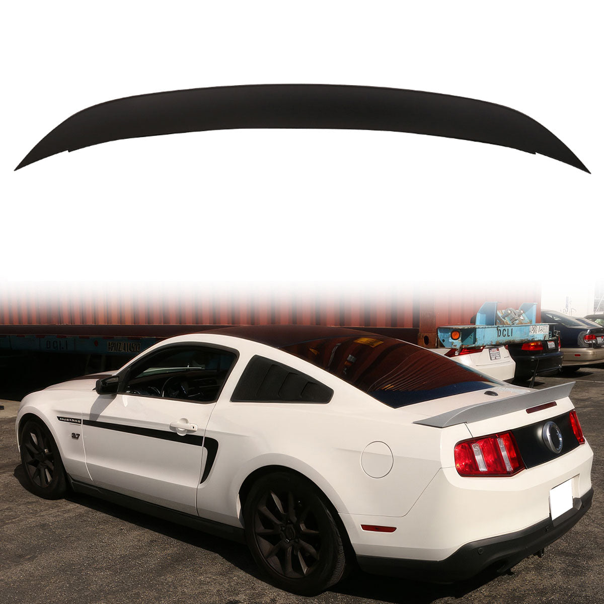 2010-2014 Ford Mustang D Style Rear Trunk Spoiler Ducktail Wing ABS